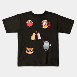 Dog Stickers Kids T-Shirt